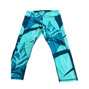 "UNDER ARMOUR" Womens Green Capri Leggings NO SIZE TAG SZ XL? Workout  Aerobics